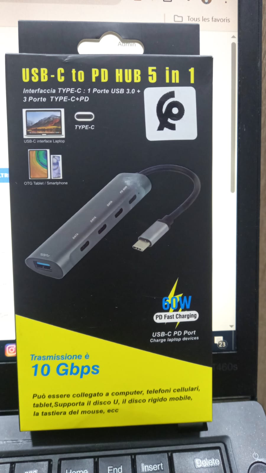 HUB (USB-C TO PD HUB 5 IN 1)