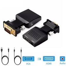 HDTV Converter Adapter VGA to HDMI AVEC 3.5mm Audio