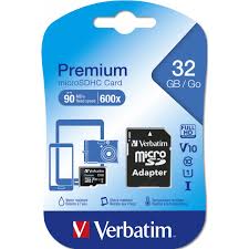 Carte microSDHC avec adaptateur Verbatim de 32 GB